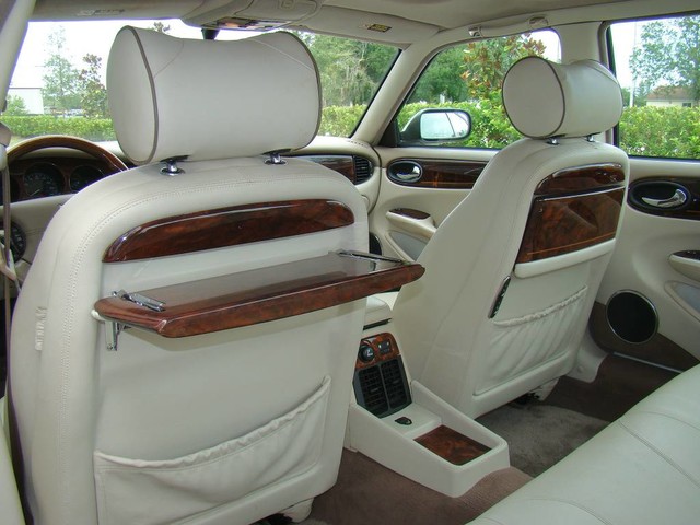 White Jaguar Interior Best Wedding Transport Newport RI